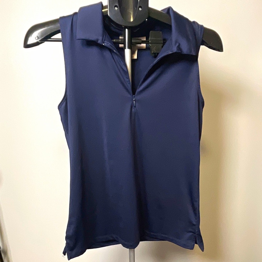 Tommy Bahama Everyday Active Women's 1/4 Zip Collared Tank, Blue, M